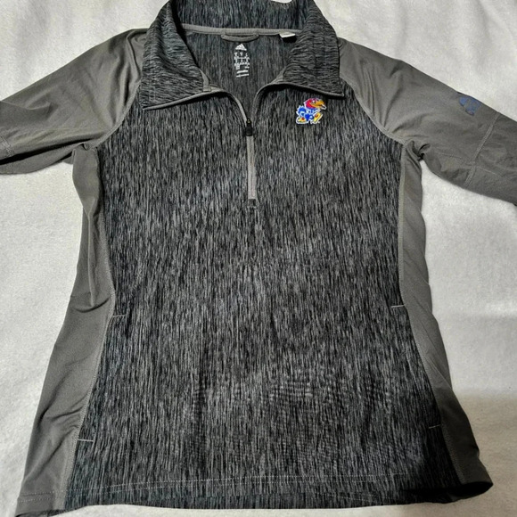 University of Kansas jayhawks adidas climalite track jacket - Picture 1 of 8